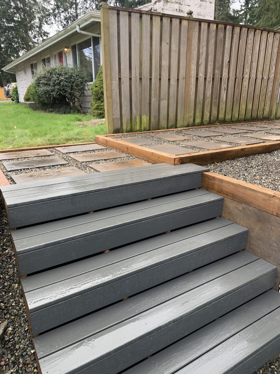 New wooden steps